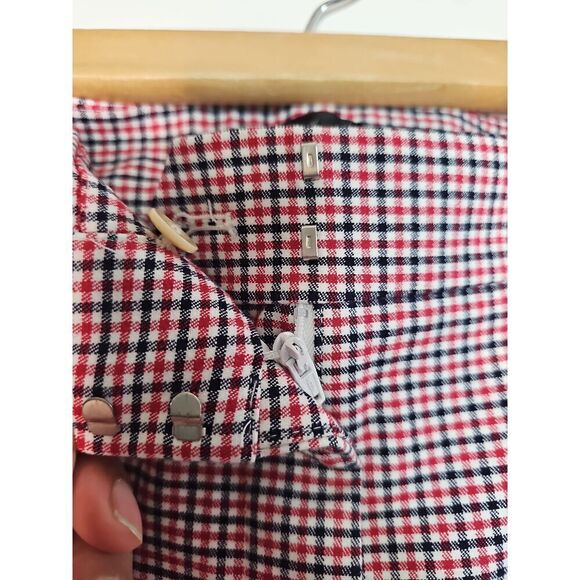 J Crew Hayden Red Black Plaid Crop Kickout Pants Size 4 - Picture 15 of 16